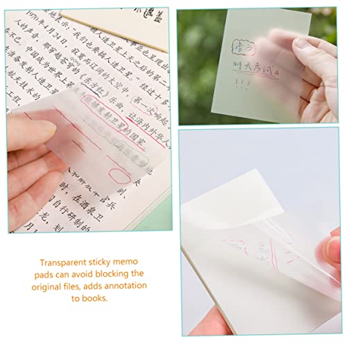 Notes adhésives transparentes imperméables et repositionnables de bureau - 4