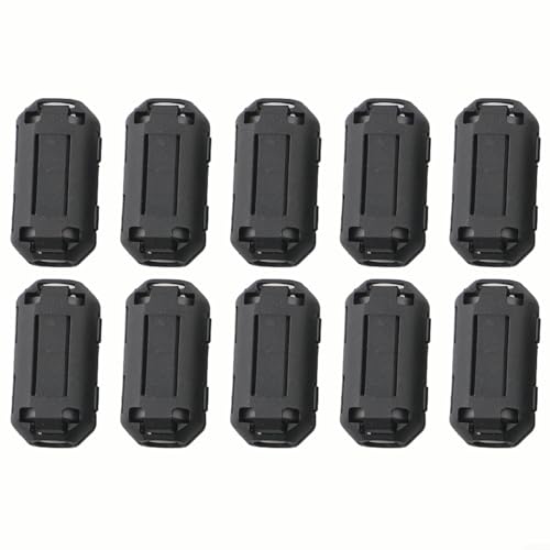 10 clips de cable supresores de ruido de ferrita con 7 mm de diámetro interior para minimizar en varios cables, incluyendo USB, teclado y auriculares