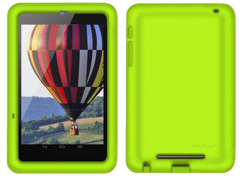 BobjGear Bobj Rugged Case for Nexus 7 1st Generation 2012 WiFi or 3G/4G Tablet (Not for Nexus 7 FHD 2nd Generation 2013) Custom Fit - Sound Amplification - BobjBounces Kid Friendly - Gotcha Green