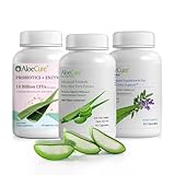AloeCure Organic Aloe Vera Capsules Pack - 3 Pieces - VeraFlex, Aloe Vera Capsules, Probiotics + Enzymes