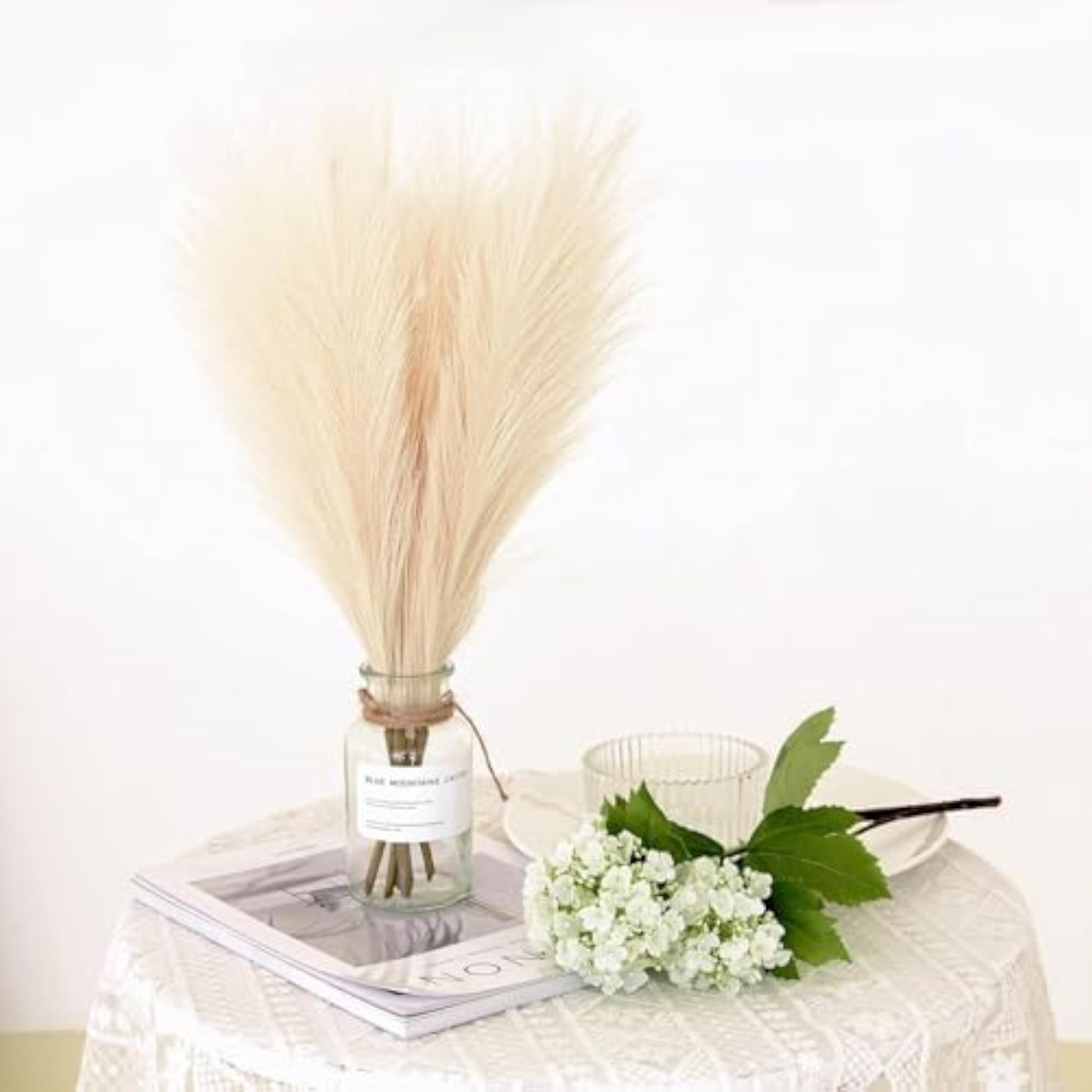 4Pcs Pampas Grass Artificial Faux Boho Home Decor