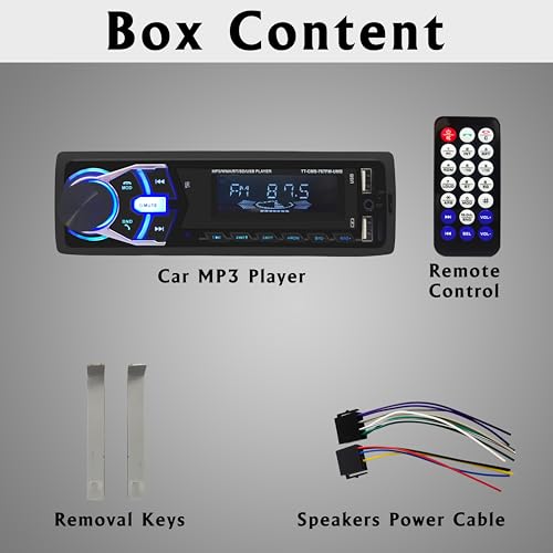 Image of Target TT-CMS-767 FM-UMB Car MP3 Player 200 Watts (4x50 Watts) with Hands-Free Calling /Bluetooth /USB Input /FM Radio /AUX Input /Remote Control /Color LCD Display