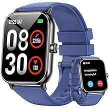 Smart Watch for Men Women, 1.85" HD Fitness Tracker with Bluetooth Calls, 5 ATM Waterproof, 130+ Sport Modes, 24/7 Heart Rate/Sleep Monitor, Pedometer, Calories, Smartwatch for Android iOS