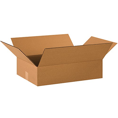 Ship Now Supply Sn20144 Flat Corrugated Boxes, 20"L X 14"W X 4"H, Kraft (Pack Of 25) #TOP6