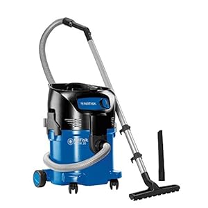 Nilfisk ATTIX 30-01 nat-/droogzuiger (industriële stofzuiger, compact formaat, reservoir 30 l, kabellengte 7,5 m, luchthoeveelheid 3700 l/min) 107413590, blauw