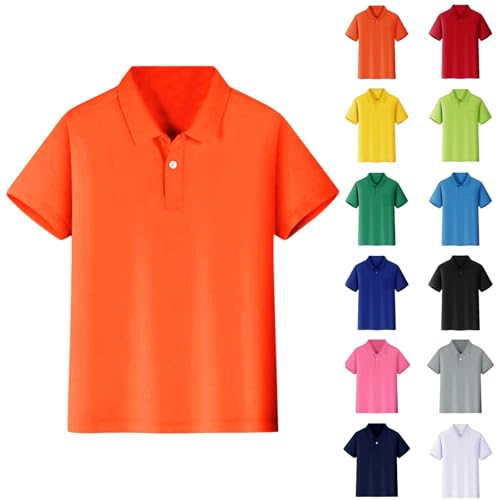 Boys Short Sleeve Pique Polo Shirts Cozy Performance Collared Neckline Comfort Stretch Golf Shirt Golf School Uniforms
