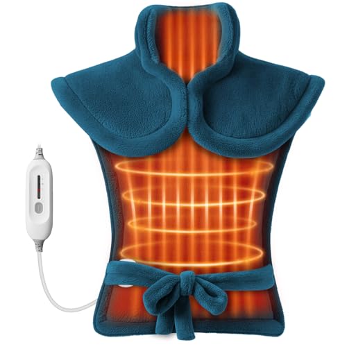 COMFIER Heating Pad for Back Large, FSA Eligible HSA, Full Body Heating Pads for Neck and Shoulders and Back, Electric Heated Neck Wrap, 3 Heat Levels & 90-Mins Auto Shut Off, Mom Dad Gifts