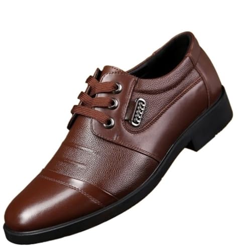 Men's Lace-Up Comfortable Fashion Modern Slip Resistant Low Top Arch Support Formal Oxford Patent Shoes
