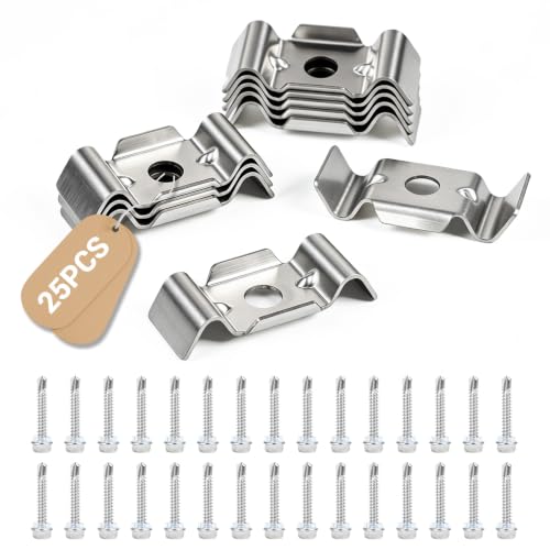 MIGUBIGU 25× Accessoires pour Clôture à Panneaux Double Tige avec 30 Vis
