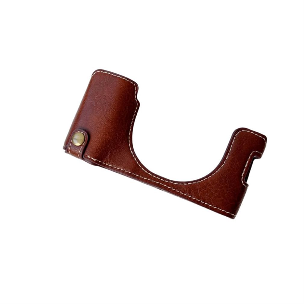 Nonchi Brown Vintage Protective Leather Camera Half Case, Bag For Fujifilm X100v, X100f, Xt200 Digital Camera Bottom Opening Version,,X100v