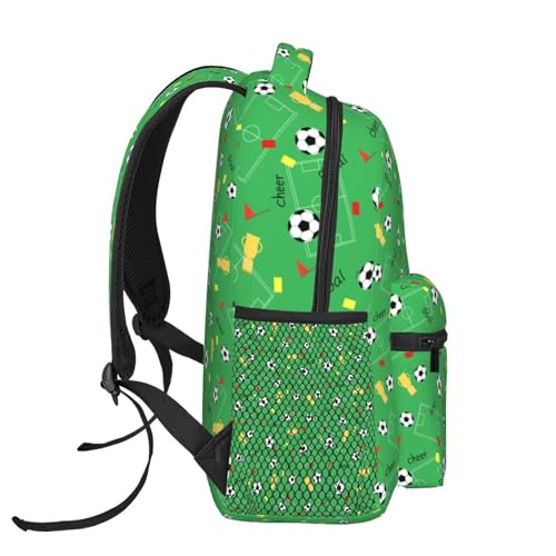 Soccer Field Soccer Football Backpack Large Capacity Lightweight Casual Travel Sports Backpack 11.4X7.8X15.7 inch3