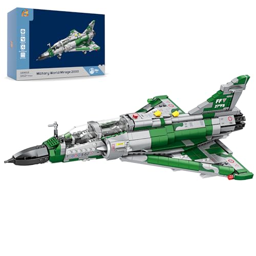 Brihappen Mirage 2000 Fighter Jet Model Kit with Landing Gear, 1012 pcs