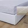 Caritex Fodera Materasso Matrimoniale con Cerniera 180x200 - Fodera Coprimaterasso in Cotone Damascato, Guscio Materasso Matrimoniale Traspirante e Assorbente, Bianco S514