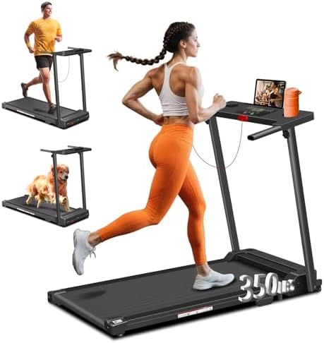 Treadmill with Handle, Foldable Small Treadmill for Home Office, ...