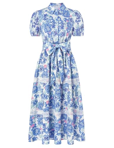 GRACE KARIN Women's 2026 Summer Floral Flowy Dresses Boho Tie