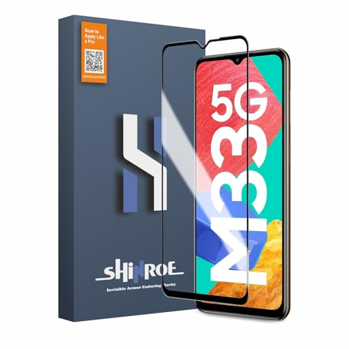 Image of Tempered Glass for Samsung Galaxy M33 | M13 | A13 | F13 | A23 | F23 (6.6 Inch) Military Grade 9H Screen Guard, Anti-Scratch, Shatterproof, Edge-to-Edge Full Coverage - Black Border