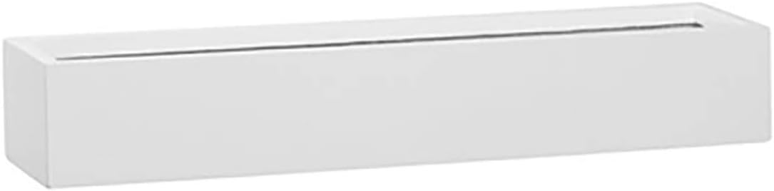 Pottery Pots Long Rectangle Glossy White Planter - Elegant Slim Low Modern Outdoor Pot – 3.75”H x 6”W x 23.5” L - Flower Planters
