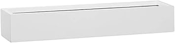 Pottery Pots Long Rectangle Glossy White Planter - Elegant Slim Low Modern Outdoor Pot 3.75H x 6W x 23.5 L - Flower Planters