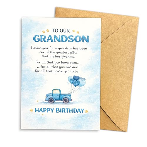 Carte message petit-fils de grand-père pour un doux anniversaire
