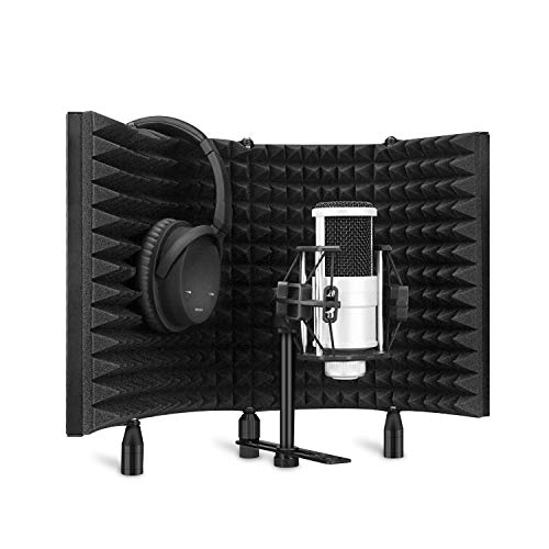 Aokeo Professional Studio Recording Microphone Isolation Shield, Pop Filter.High density absorbent foam is