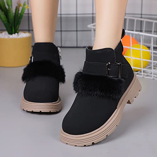 sfdgfhyf Nonslip Boots 3 to 12 Years Toddler Girls Shoes Fashion Solid Color Short Boots Non Slip Breathable Nude Women3