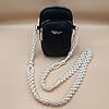 WANYIG Handykette Perlen zum Umhängen Taschenkette Perlen Trageriemen für Umhängetasche Tasche Kette Crossbody Doppelte Reihe Schulterriemen Schultergurt Ersatz Accessoire Charme (120CM, B) #5