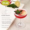 True Coupe Glass, Martini Glasses for Cocktail Party, Perfect for Espresso Martini, Manhattan, Champagne, Elegant 7 oz Glassware for Home Bars, Wedding Gifts, Margarita Glasses Set of 4 #1