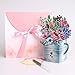 3D Pop Up Flower Cards-Watering Can With Flowers, Pop Up Card Greeting Cards for Mom, Grandmother, 3D Bouquet Card with Blankcard and Envelope, for Birthday, Mother's Day, Thank You, All Occasions