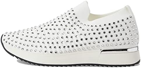 Kenneth Cole REACTION Women's Cameron Jewel Jogger Sneaker, White, 7 | Image 3