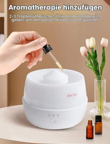 Flamme Aroma Luftbefeuchter Diffuser: 3D Flammeneffekt, 7 Farben Flammendiffuser, 220ml ätherisches Öl Diffuser mit wasserlosem Auto-Off für Zuhause, Büro – Bild 4