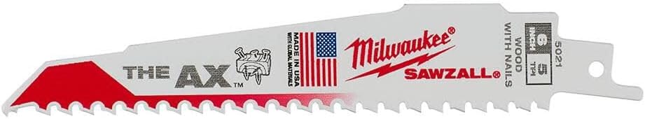 MILWAUKEE'S 6" L Reciprocating Saw Blade, 25 pk. (48-00-8021)