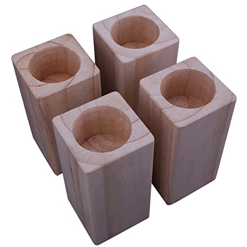 4 Piezas Elevadores de Muebles, Patas de Elefante Cama Elevador Elevadores de Piernas, Pies Hasta 1,97 o 3,94 Pulgadas de Elevación, para Sofá Cama Armario(Size:3.5 X 10 cm)