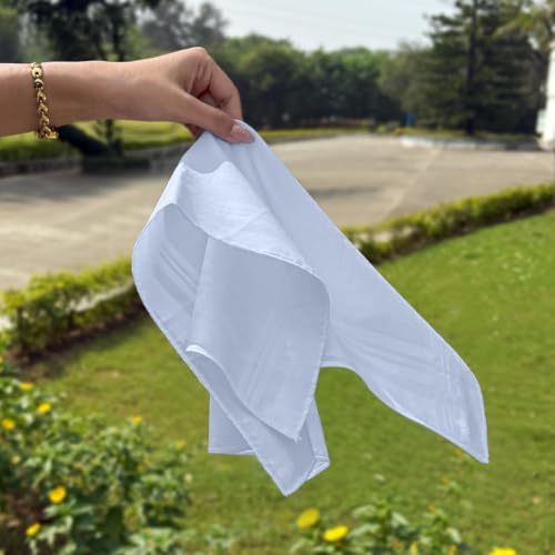 Image of HEELIUM Bamboo Handkerchief for Men & Women | Ultra Soft & Absorbent | Multipurpose Premium Rumal | Large Size 43 x 45 CM