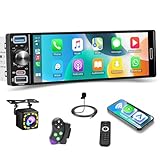 Wireless CarPlay/Android Auto: Unser 1-DIN-Autoradio mit 6.5 Zoll und integriertem CarPlay und Android Auto unterstützt sowohl drahtlose als auch kabelgebundene Verbindungen. Greifen Sie ganz einfach auf die Funktionen Ihres Smartphones zu, darunter Karten, Musik, E-Mails und Nachrichten, indem Sie es über Bluetooth oder ein USB-Kabel verbinden