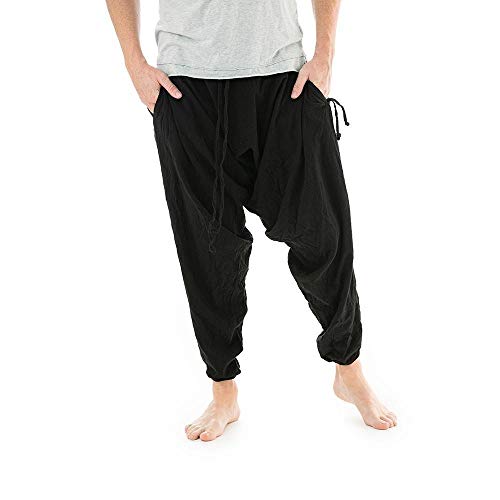 Buddha Pants Savannah Winter Harem Pants | 100% Cotton Boho Pants for Men & Women | Yoga, Casual Wear, Beach, Travel