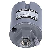 EMUKOEP Controlador de presión de bomba, equipo doméstico automático ajustable de aleación de zinc para bombas de 125 W, adecuado para grandes marcas, con doble rosca hembra 3 8NPT