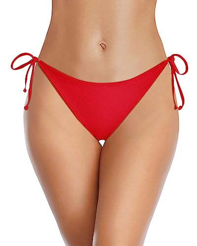 Image of Holipick Bikini Bottoms for Women String Bathing Suit Bottom with Moderate Coverage Low Waist Swim Bottom