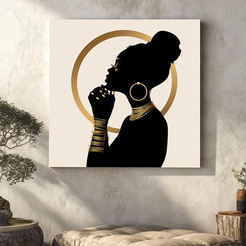 Toile femme noire tableau afro-américain idée cadeau déco originale