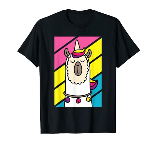 Pansexual Llama LGBT-Q Alpaca Unicorn Pride Flag Ally T-Shirt