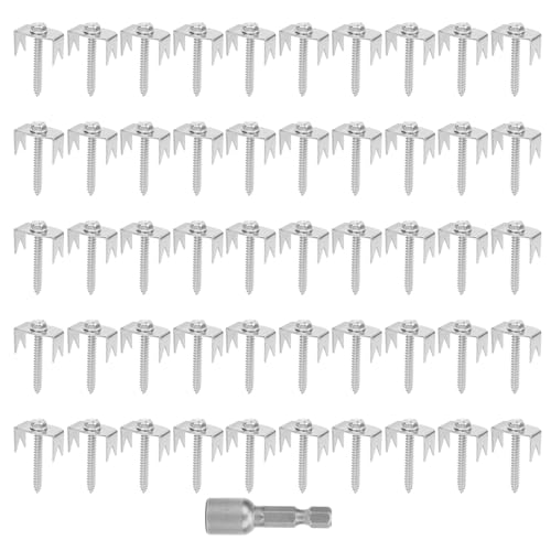 Fixation pour poteau de clôture en acier inoxydable avec adaptateur - 50x