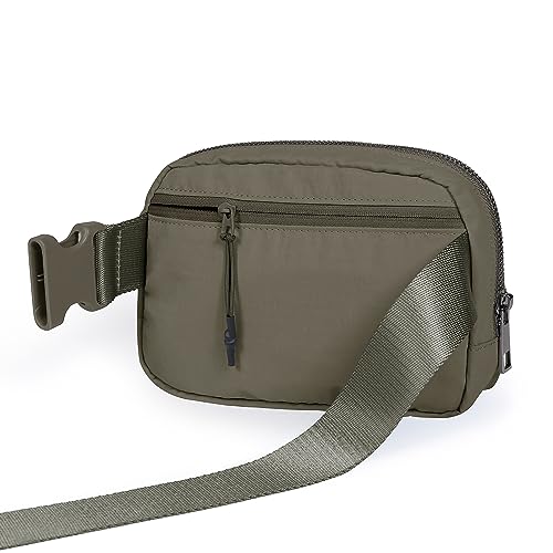 Image of ODODOS Unisex Mini Belt Bag with Adjustable Strap Small Fanny Pack for Workout Running Traveling Hiking, Dark Umber