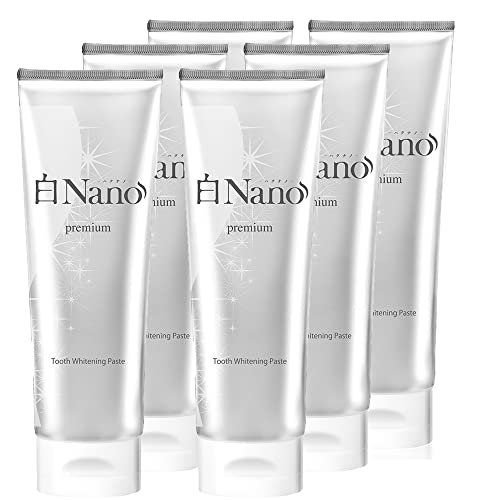 ホワイトニング 歯磨き粉 バージョンUP 白Nano 歯を白くする歯磨き粉 アパタイト 80g 6個セット