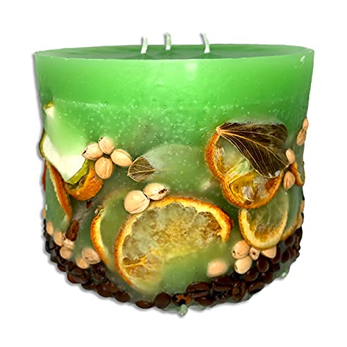 Artman Candles 1,75 Kg Duftkerze Stumpen mit Früchtemantel (Grün) Cover