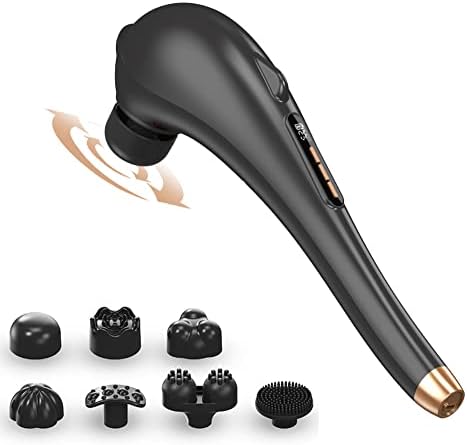 Back Massager for Pain Relief, Portable Cordless Back Massager with Type-C Charging, Deep Tissue Back Massager, Hand Held Massager, Body Pain Relief Massager, Back Massage Handheld, Rechargeable