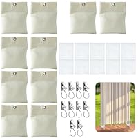 BIZOI Schwerlast Drapery Gewichte, 10 Stück Sandsack mit Metallklemmen, Set Gewichtstasche für Außenvorhänge, Tragbare Gewicht Tasche, Gewicht Vorhang Outdoor Schwer für Pavillon Garten Terrasse