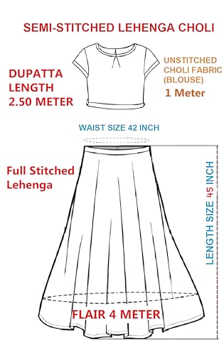 Image of Women's Sequins Thread Embroidered Georgette Semi Stitched Lehenga Choli With Dupatta (5124-Women-Lehenga-Choli-Latest)