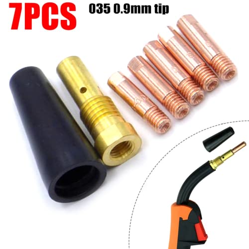 7Pcs Mig Welding Gun Kit, Gasless Nozzle Tips For Century Fc90 Flux-Cored Wire Feed Welder K3493-1 #TOP1