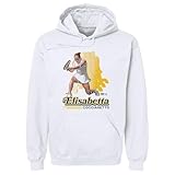 500 LEVEL Elisabetta Cocciaretto Retro Men's Hoodie Sweatshirt (White, Large)