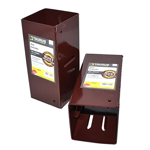 2 x 75mm x 75mm (3" x 3") Fence Post Extenders