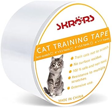 Anti-Scratch Cat Scratching Deterrent Tape Furniture Protector Clear Double Sided Cat Couch Protector Sticky Tape for Couch, Carpet, Doors, Counter Tops M10cm x 500cm